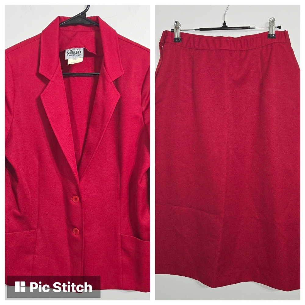 V#22 Nikki Light Weight Jacket & Skirt Suit Set Size 11/12